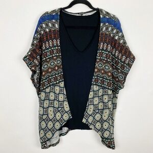 Desigual Jamil Twinset Boho Geometric 2-in-1 Layered Kimono Top Womens Size M